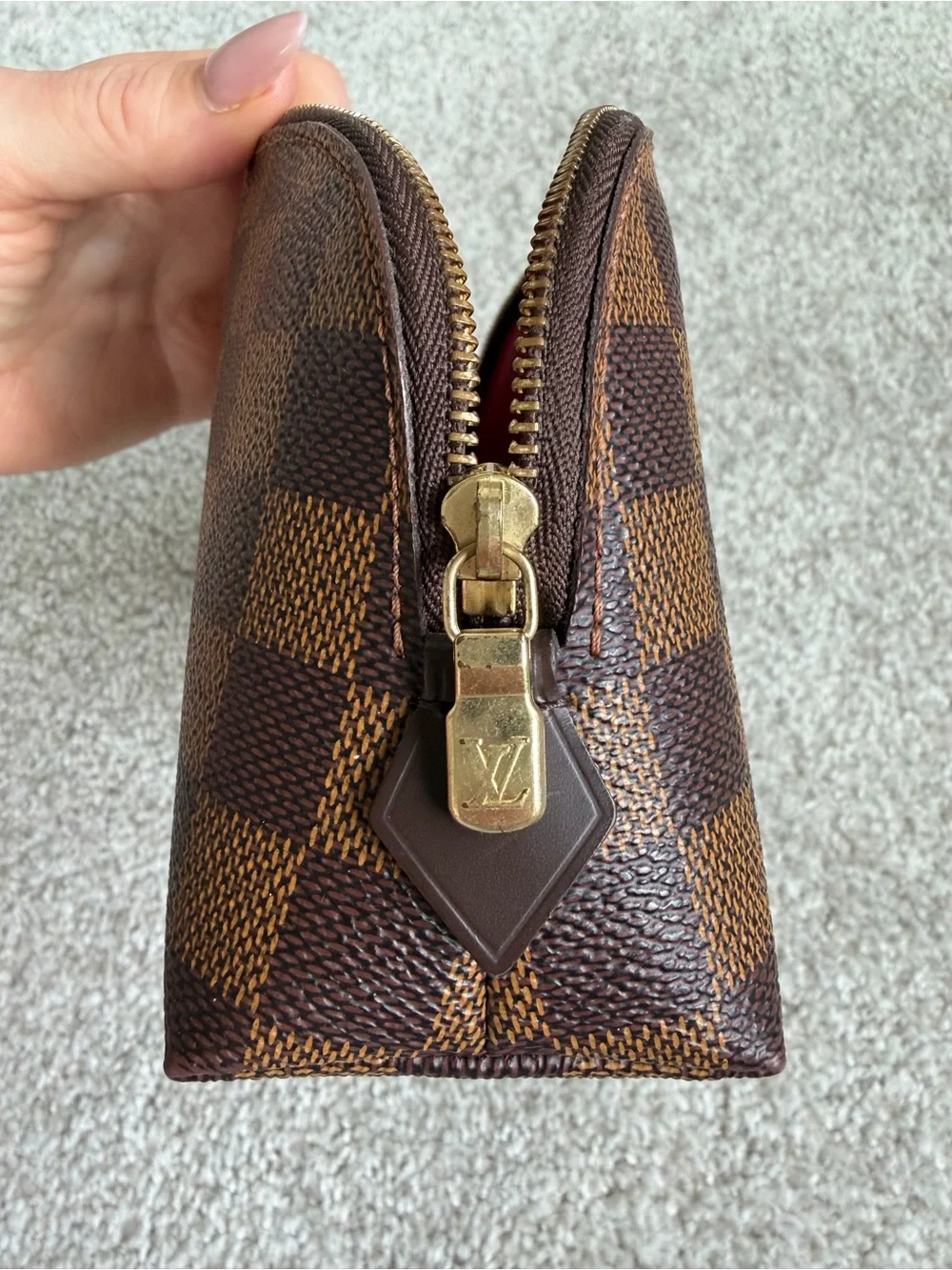Louis Vuitton Damier Ebene Cosmetic Pouch PM N47516
